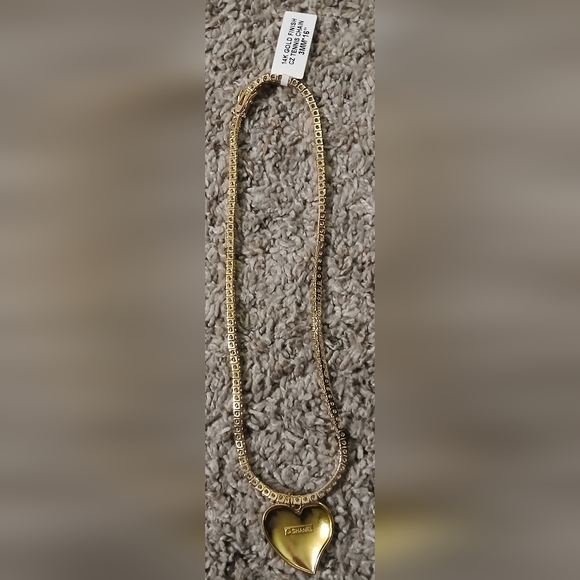 💖✨ Fashion Heart Tennis Necklace | NWT | Gold Finish | CZ Sparkle ✨💖 - Picture 7 of 11